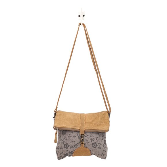 Myra Bag - Teal & Tan Cross Body Bag - Picture 4 of 6